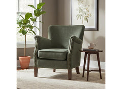 Harlow Velvet Armchair - Vogue Winter Moss
