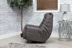 Capri Swivel Rocker Recliner Chair – Modern Reclining Accent Chair in Dark Grey