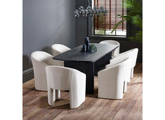 Louis Dining Table W/Anthea Chenille Chairs - 1