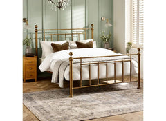 Aurelia Brass Metal Antique Bed - room
