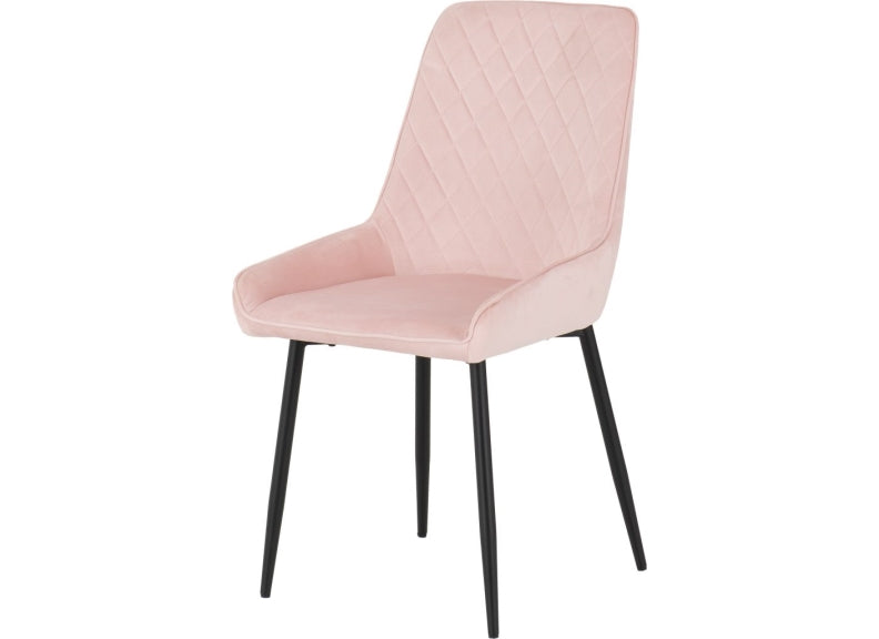 Avery Pink Velvet Chair - 1