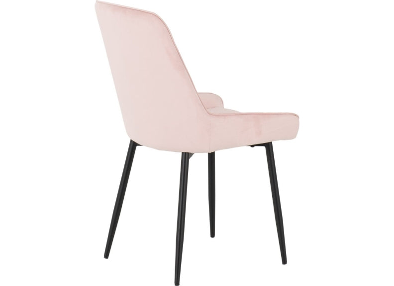 Avery Pink Velvet Chair - rear