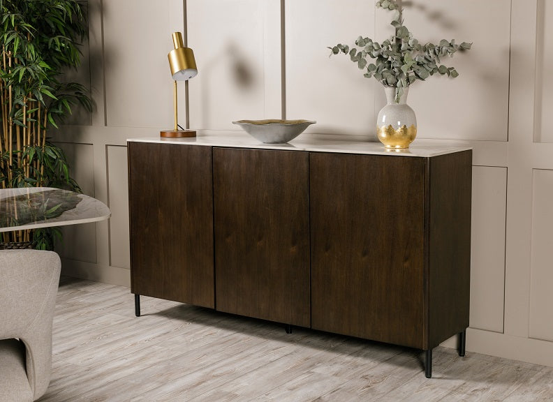 Aryia Dark Wood Sideboard - room