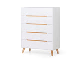 Alicia White Five Drawer Chest
