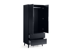 Alicia Anthracite Wardrobe - open