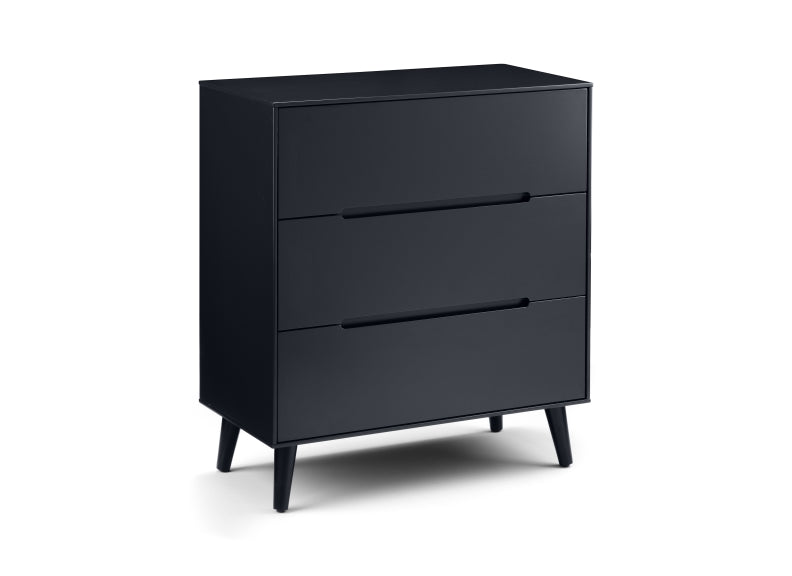 Alicia Anthracite Three Drawer Chest