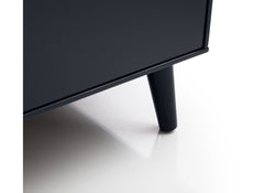 Alicia Anthracite Five Drawer Chest - leg detail