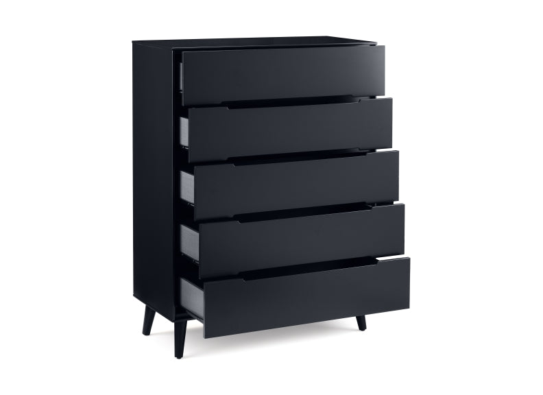 Alicia Anthracite Five Drawer Chest - 1
