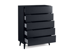 Alicia Anthracite Five Drawer Chest - 1