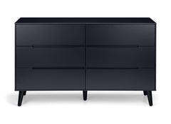 Alicia Anthracite Six Drawer Chest - front