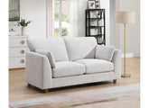 Alina Pearl Fabric Two Seat Sofa with Bolster Cushions – Modern Luxury Living Room Sofa