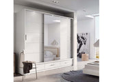 Alpha White 2.5 m Sliding Door Wardrobe - 1