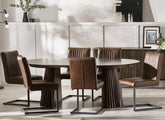Arya Extending Table - Open W/Brooklyn Dining Chairs