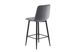 Bella Velvet Grey Chairs - rear