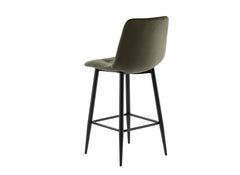 Bella Velvet Juniper Green Chair - rear