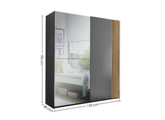 Berno Wardrobe WMirror - dimensions