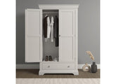 Bordeaux Ivory Two Door Wardrobe - front