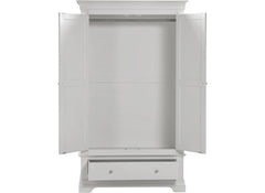 Bordeaux Two Door Wardrobe - open