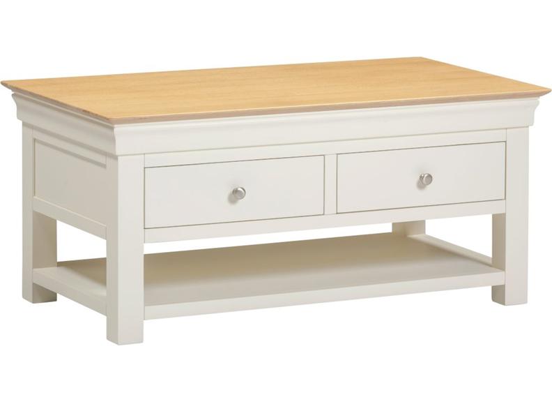 Bordeaux Ivory White Coffee Table - 1