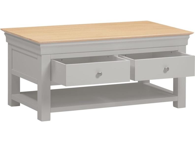 Bordeaux Grey Coffee Table - open