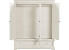 Bordeaux Triple Ivory Wardrobe - inside