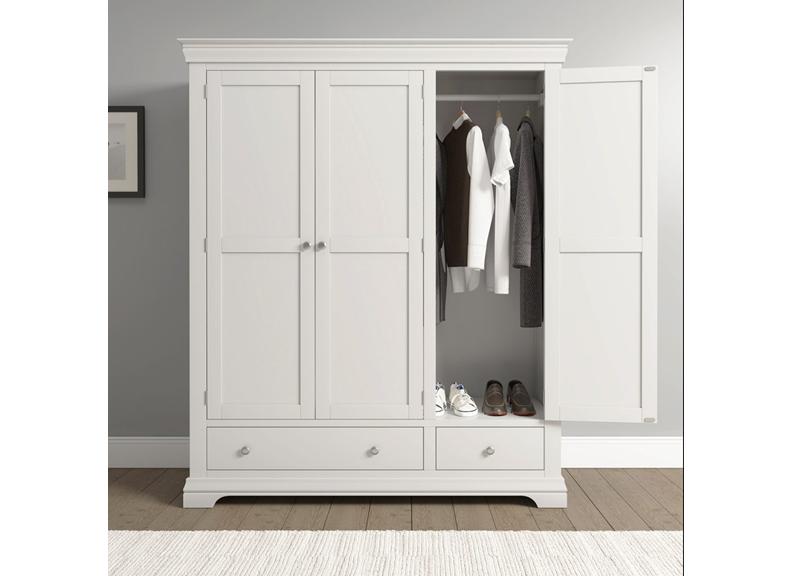 Bordeaux Triple Ivory Wardrobe - room