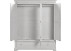 Bordeaux Grey Triple Wardrobe - inside