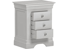 Bordeaux Grey Bedside - open