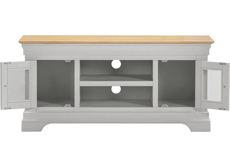 Bordeaux Grey Small TV Stand - inside
