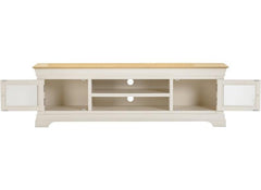 Bordeaux Ivory Long TV Stand - open
