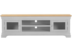 Bordeaux Grey Long TV Stand - front