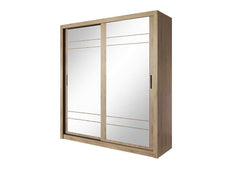 Boston 2 m Oak Mirrored Sliderobe