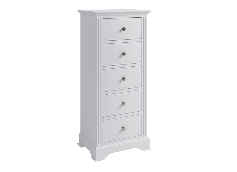 BP White Tall Chest Of Drawers