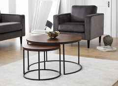 Bellini Walnut Table Nest - room