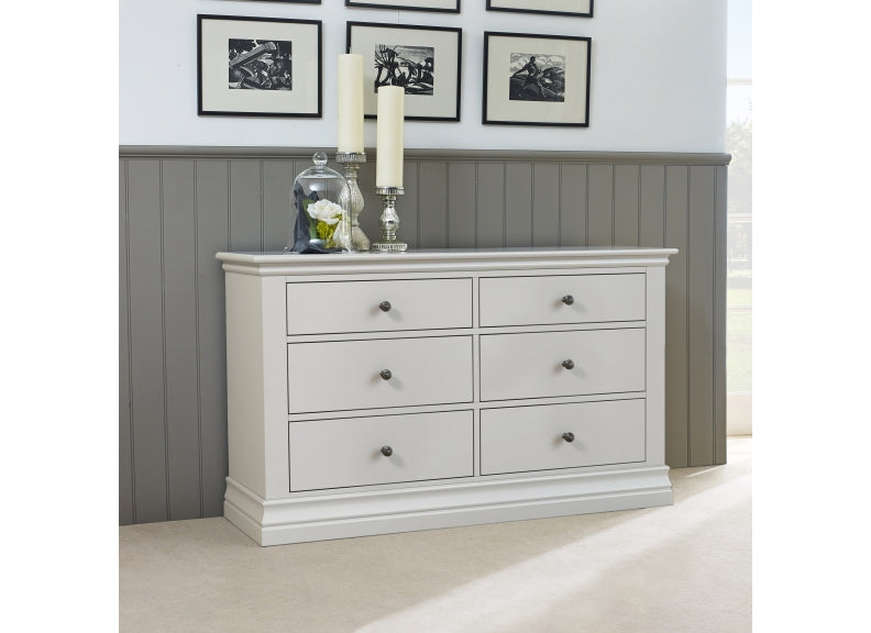 Bordeaux Cotton Six Drawer Chest - room