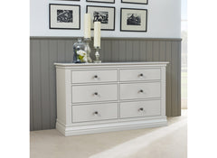Bordeaux Cotton Six Drawer Chest - room