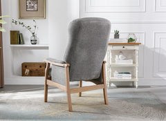 Brandon Herbert Grey Armchair - rear