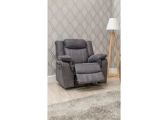Brooklyn Fabric Reclining Armchair - charcoal