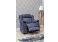 Brooklyn Fabric Reclining Armchair - denim