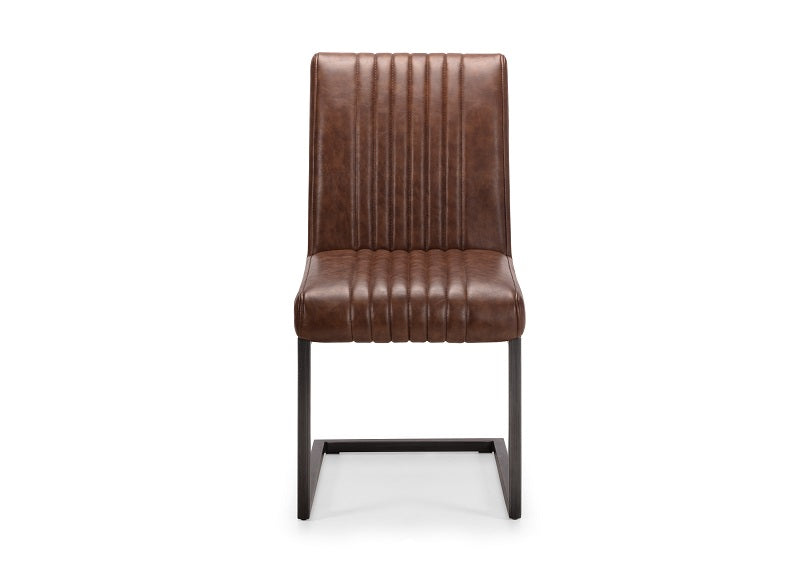 Brooklyn Brown Faux Leather Chair - 2