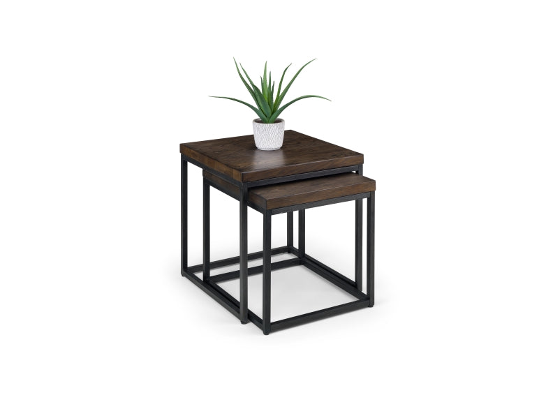 Brooklyn Dark Oak Nest Of Lamp Tables