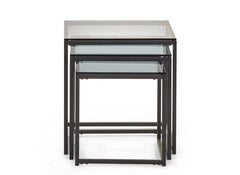 Chicago Smoked Glass Round Coffee Tables - front