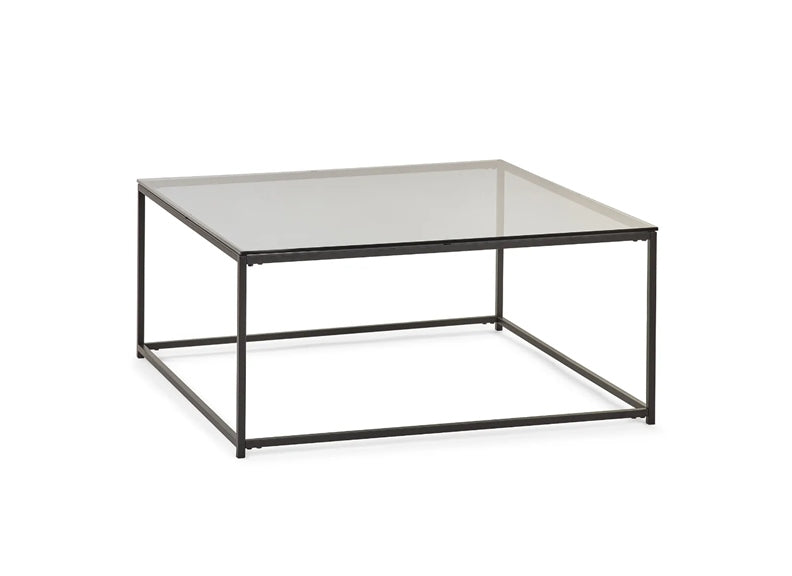 Chicago Smoked Glass Square Coffee Table - 1