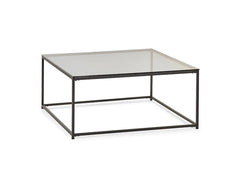 Chicago Smoked Glass Square Coffee Table - 1