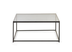 Chicago Smoked Glass Square Coffee Table - 2