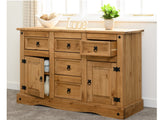 Corona Pine Five Drawer Sideboard