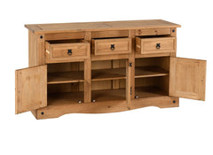 Corona Pine Three Door Sideboard - interior