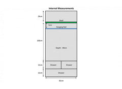 Cameo Stone White Wardrobe - dims