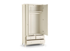 Cameo Stone White Wardrobe - open