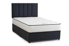 Canberra Complete Bed Set - 4 ft6 Divan Bed With Headboard And Fabric Colour Options